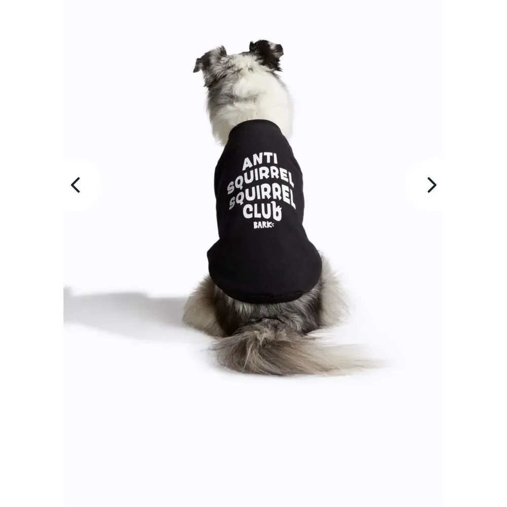 BARK Anti Squirrel Club Black Dog Shirt